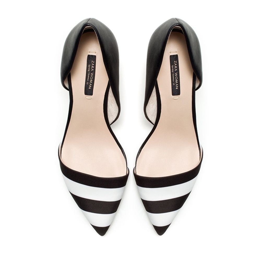 ZARA woman stripe heels